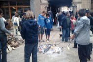 Torà: les torrades a la plaça del pati  Ramon Sunyer