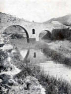 Torà: Postal antiga del pont de les Merites 