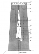 Vallferosa: Secció de la torre segons J. Aguirre  Joan Menchon