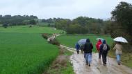 : 28 d'abril. Caminada de Torà sota la pluja  Xavier