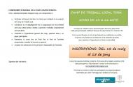 Inscripcions al Camp de Treball Local