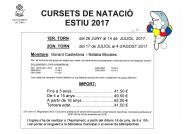 Cursets de natació estiu 2017
