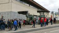 Torà: els tractors bloquejant els accessos  Ramon Vilaseca