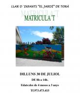 Matriculacions Llar d'Infants