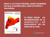 Anul·lades les visites a Vallferosa del diumenge 30 de juny