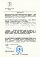 Comunicat d'alcaldia en relació al Covid