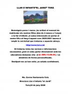 Llar Infants 'El Jardí' matrícula curs 2020/21