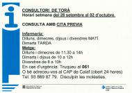 Reobre el consultori mèdic de Torà