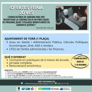 Convocatòria de procés selectiu de joves en pràctiques Programa garantia juvenil 2020