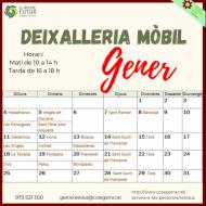 Calendari deixalleria mòbil gener a Torà
