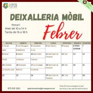 Calendari deixalleria mòbil febrer a Torà