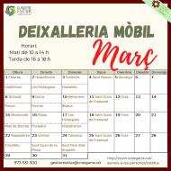 Calendari deixalleria mòbil març a Torà