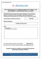 Avís de tall del subministrament elèctric a Torà