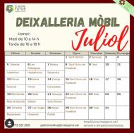Calendari deixalleria mòbil juliol a Torà