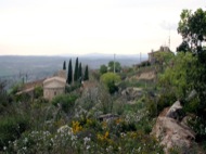 L'Aguda: Vista de l'esglèsia i cal Martri  Ramon Sunyer