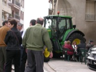 Torà: Detall d'un tractor,  cada vegada menys presents al mercat  Ramon Sunyer