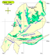 Torà: mapa fí­sic del terme  cdnet