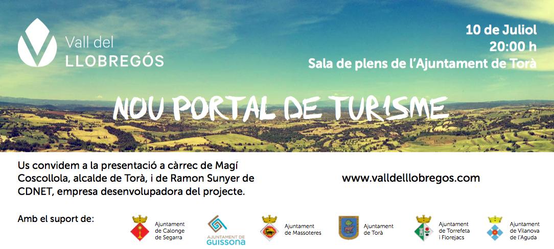 cartell Presentació del nou portal de Turisme de la Vall del Llobregós