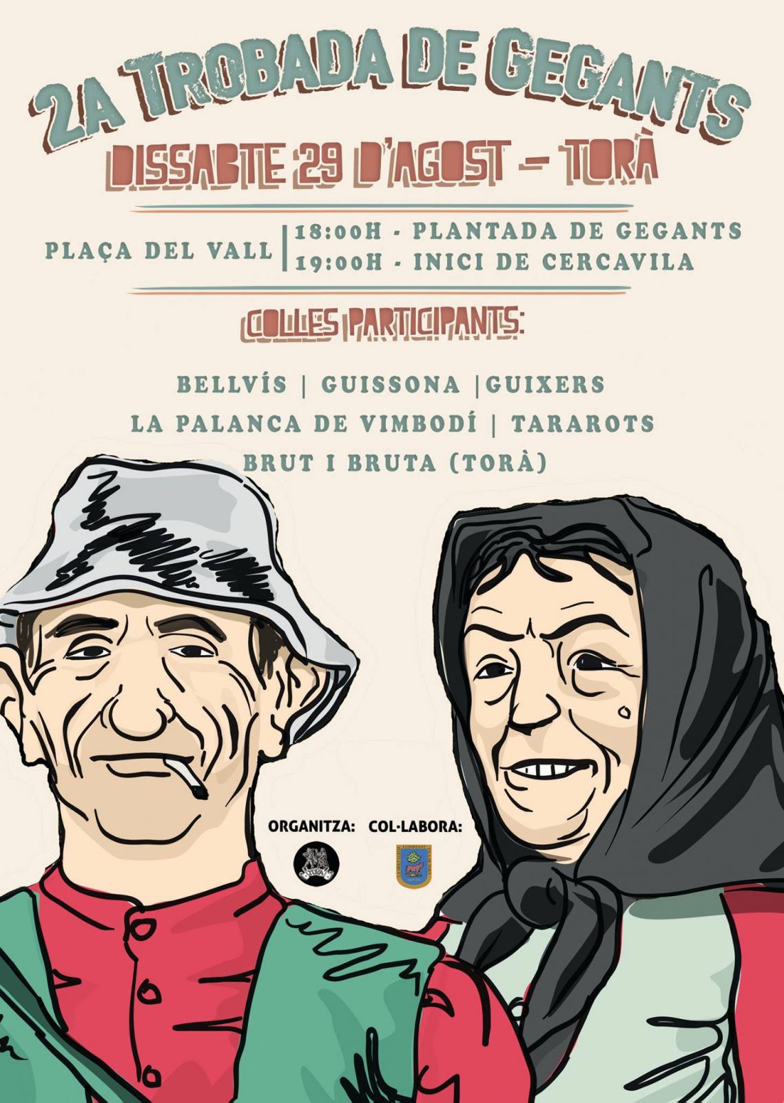 cartell 2a Trobada de gegants a Torà