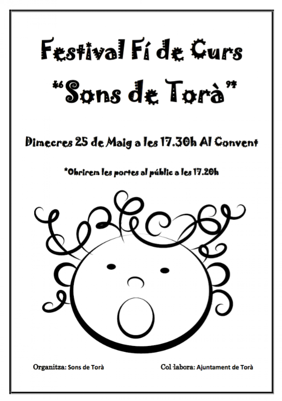 cartell Festival fi de curs Sons de Torà