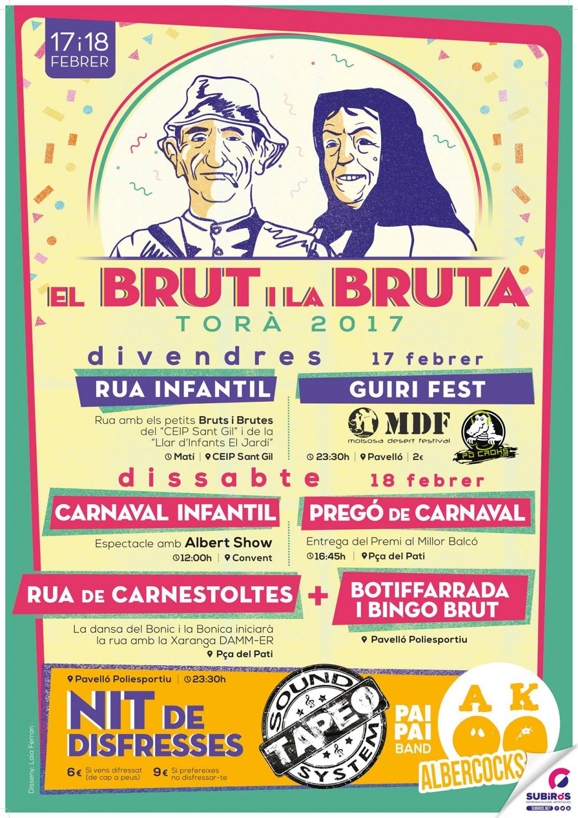 cartell El Brut i la Bruta 2017