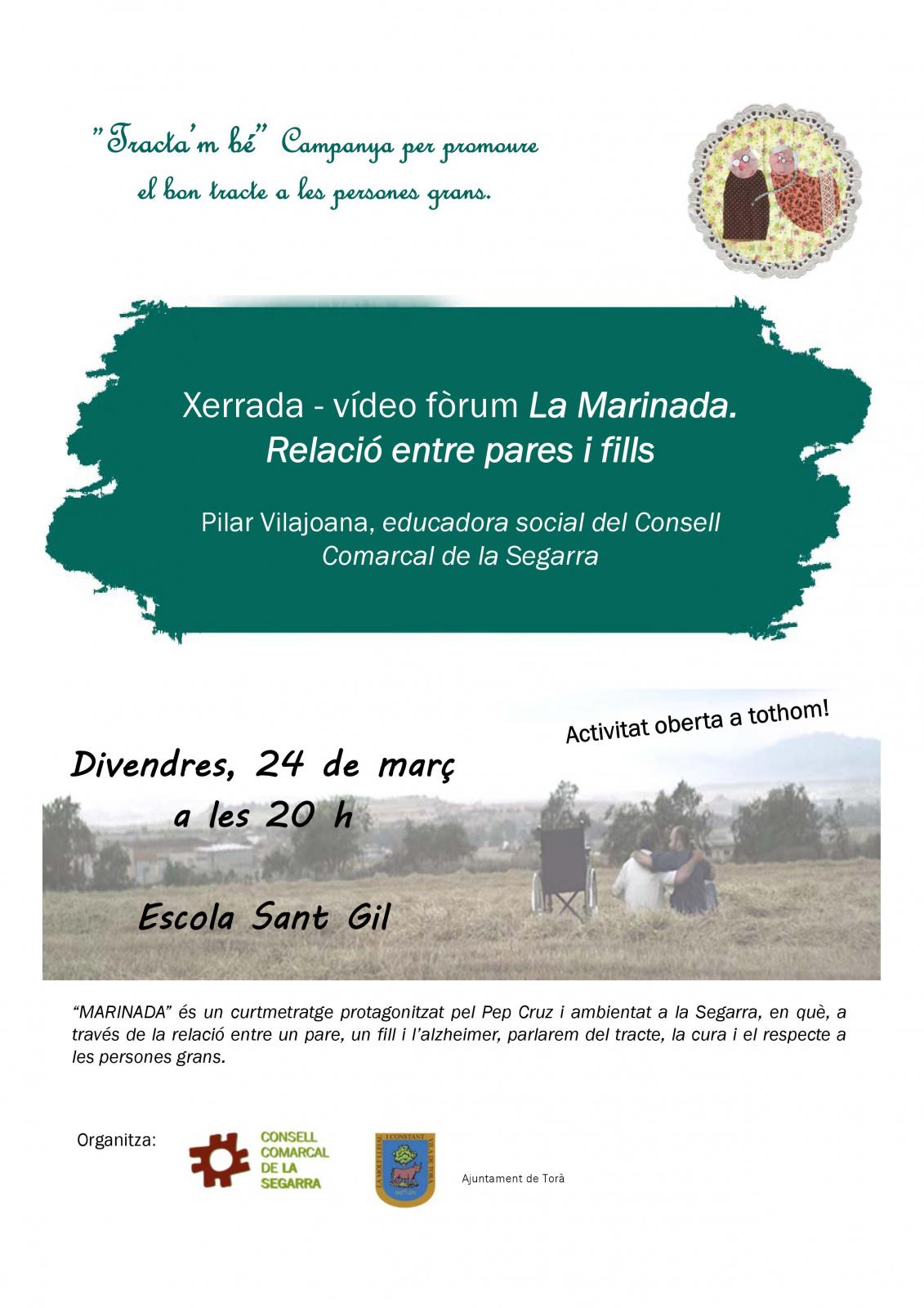 cartell Xerrada-vídeo fòrum 'La Marinada'