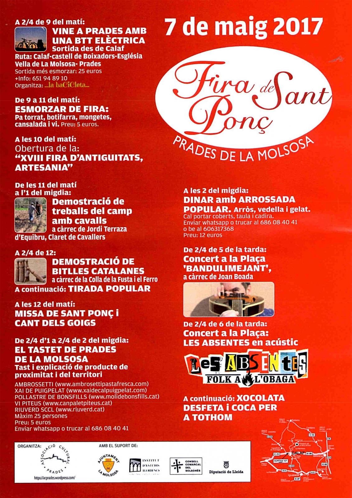 cartell Fira de Sant Ponç 2017