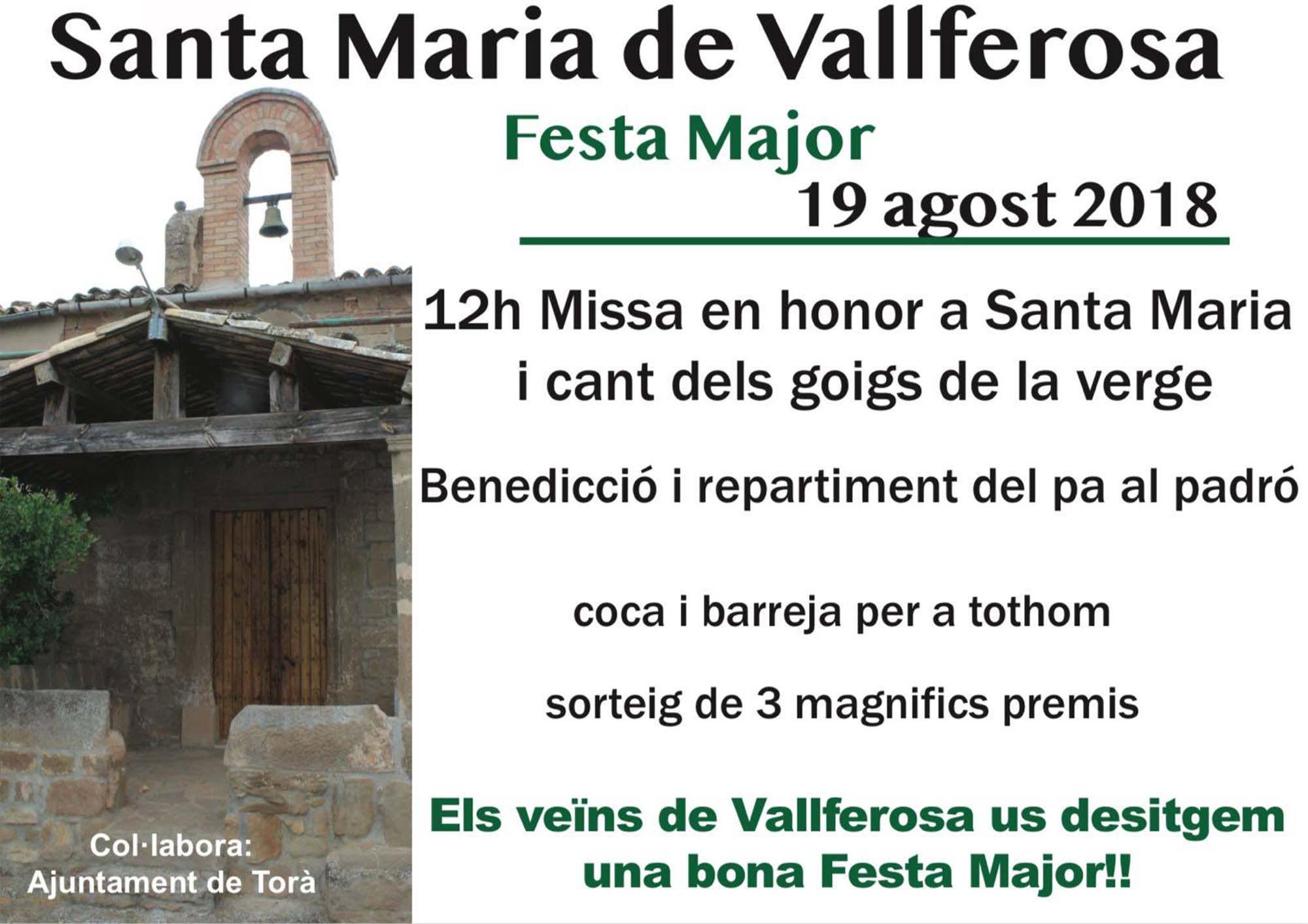 Festa major de Vallferosa 2018