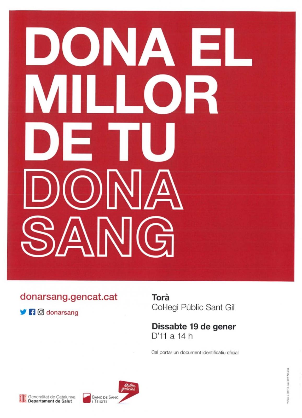 Vine a donar sang!