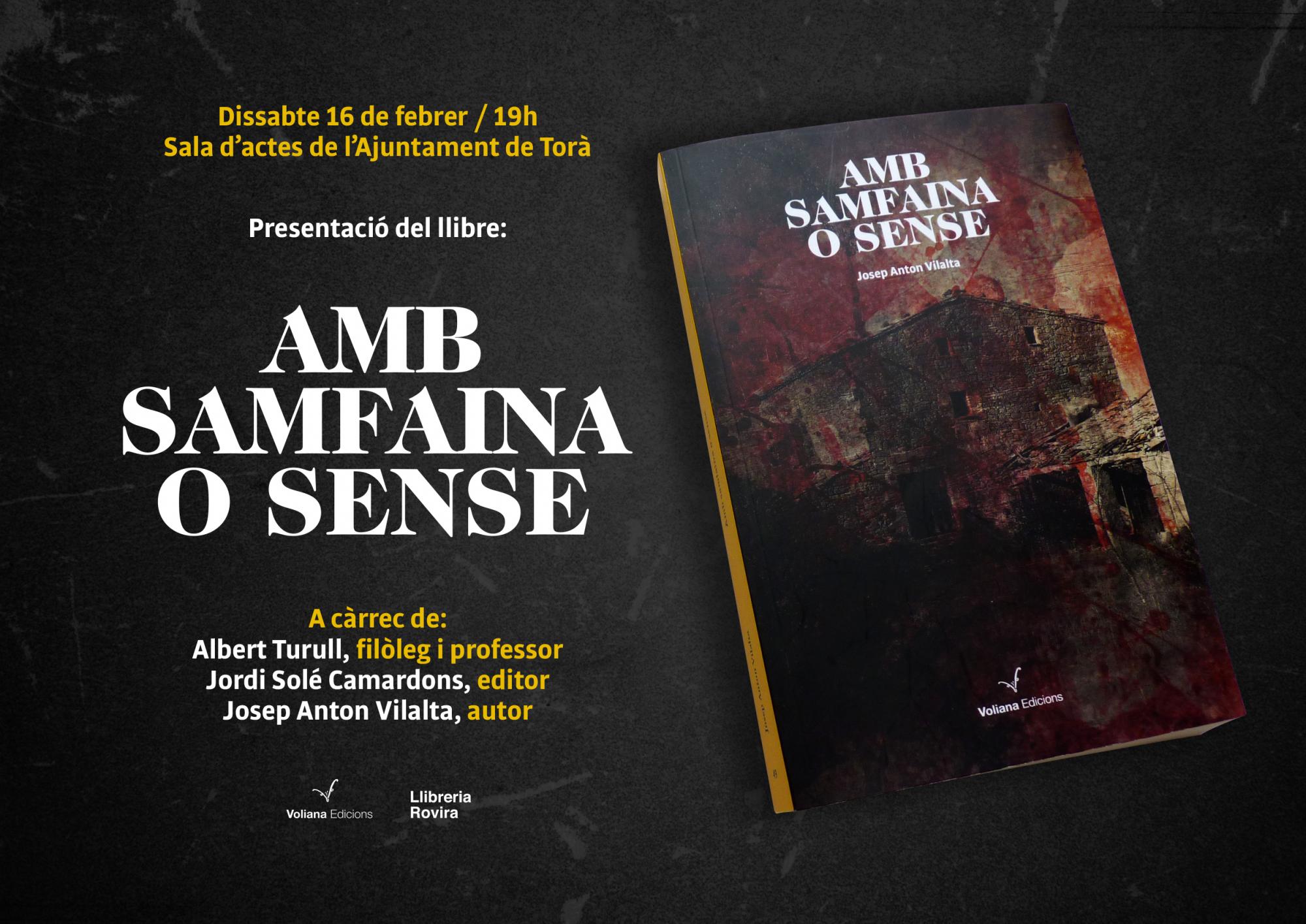 cartell Presentació del llibre AMB SAMFAINA O SENSE