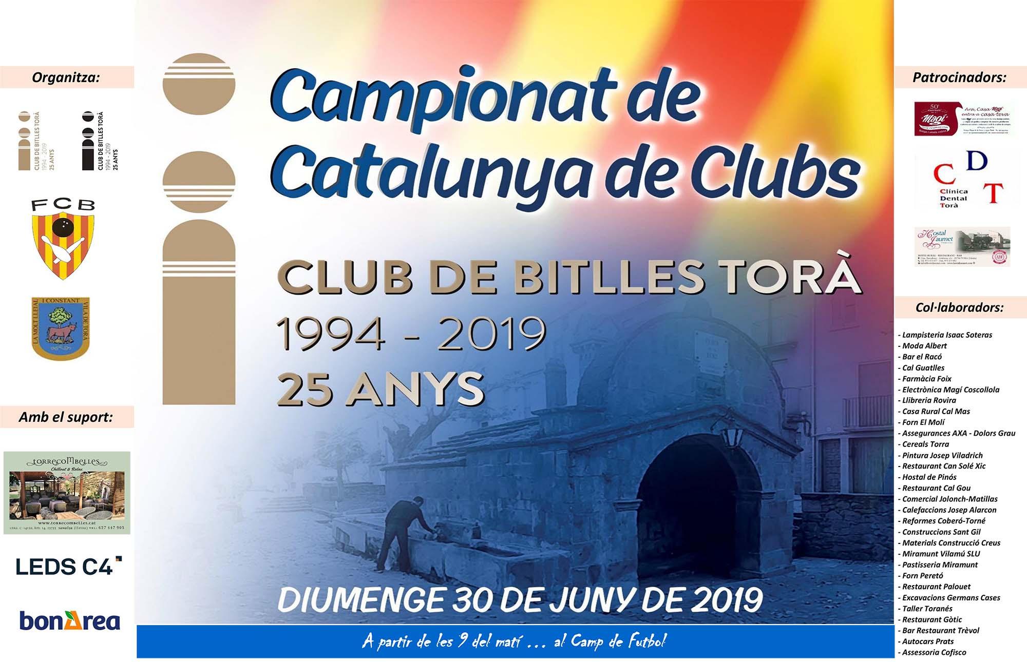 XXV Campionat de Catalunya de Clubs de Bitlles Catalanes