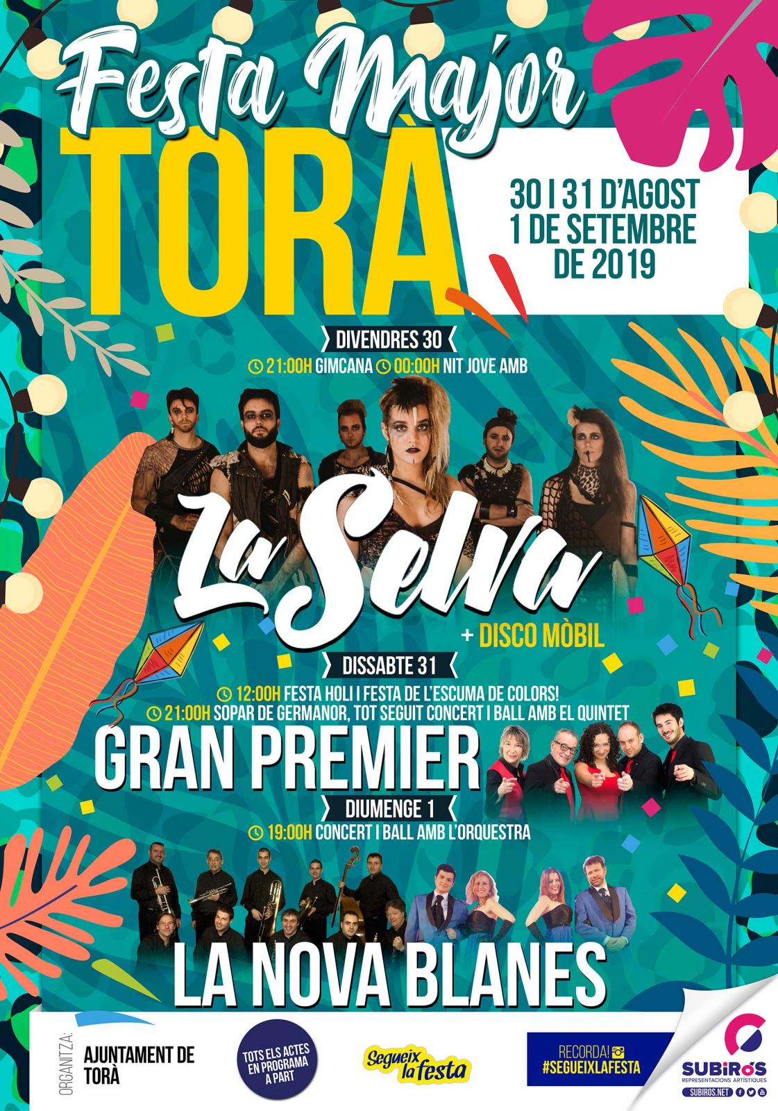 cartell Festa major de Torà 2019