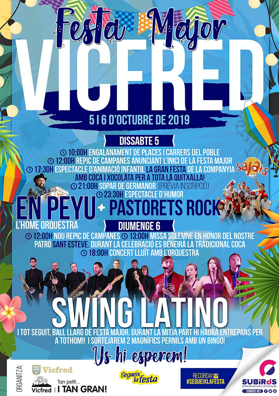 cartell Festa Major de Vicfred 2019