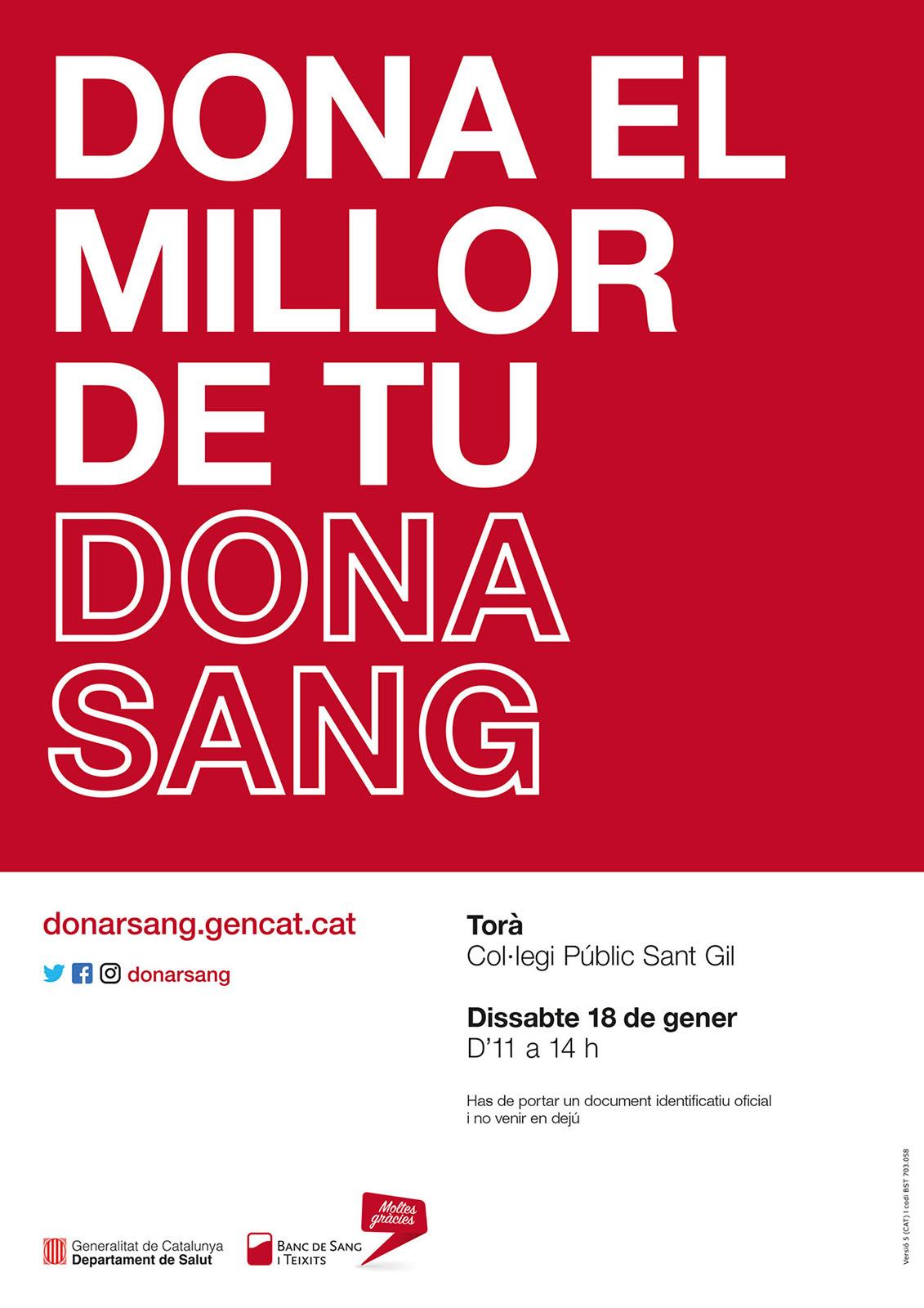 cartell Vine a donar sang!