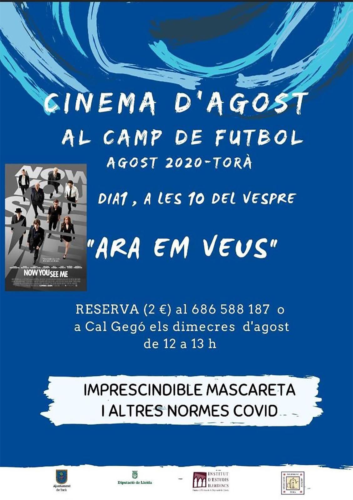 cartell Cinema d'agost 'Ara em veus'