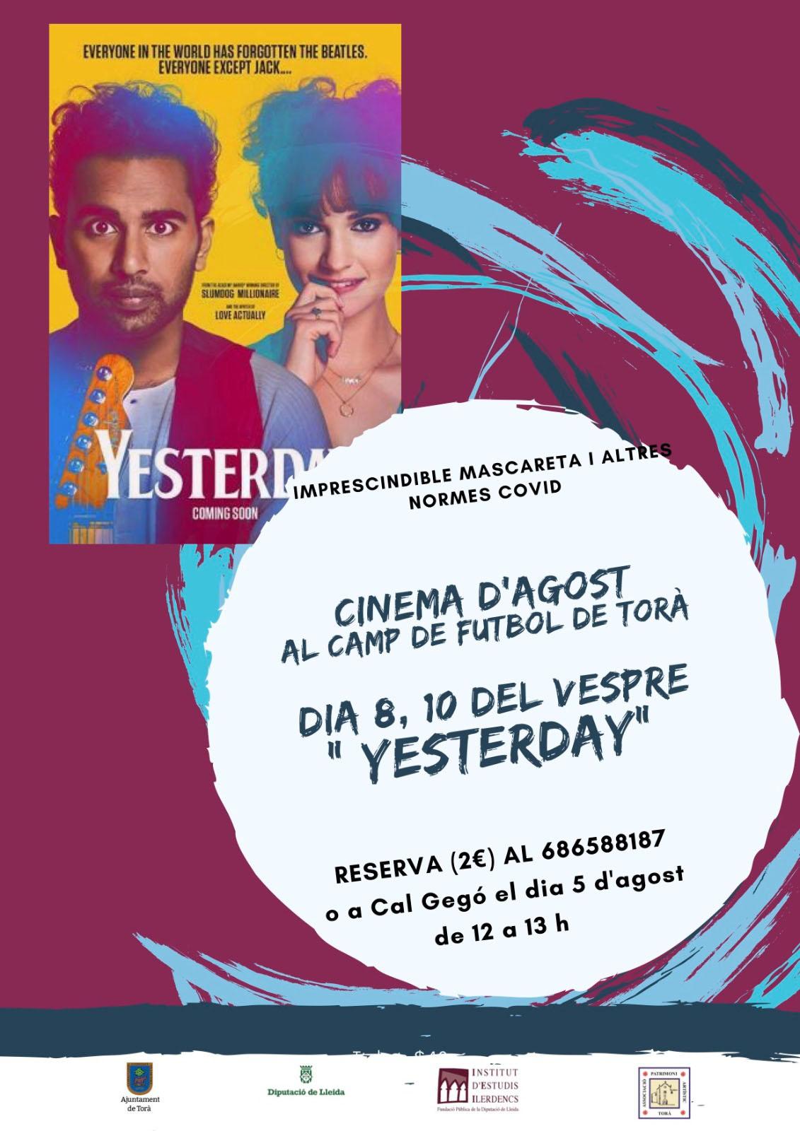 cartell Cinema d'agost 'Yesterday'