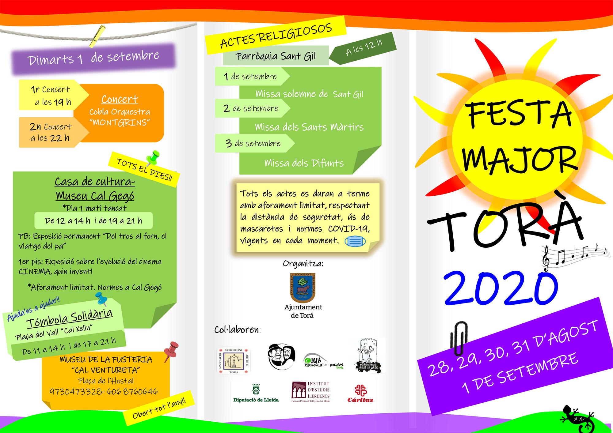 Festa major de Torà 2020