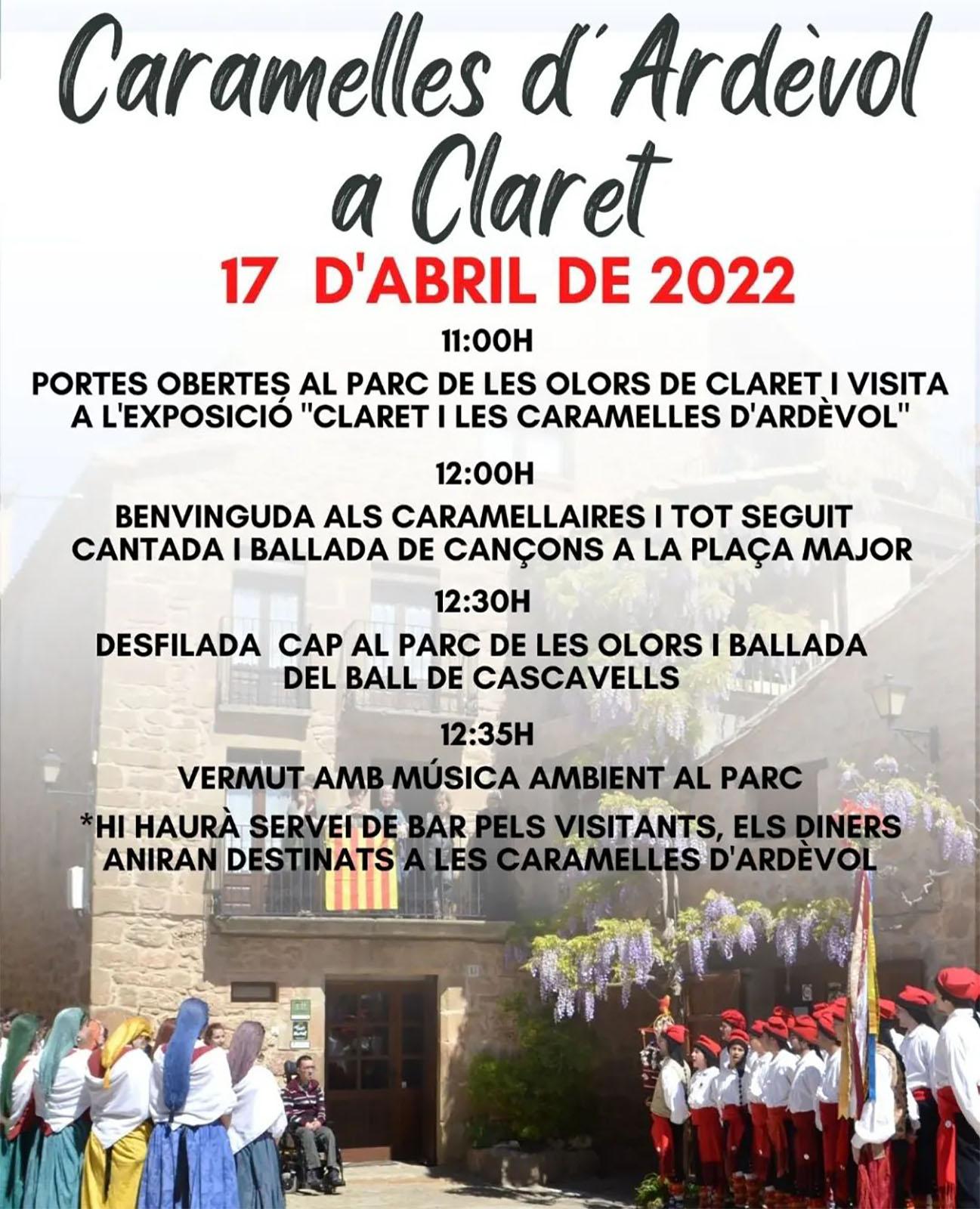 cartell Les caramelles d'Ardèvol a Claret