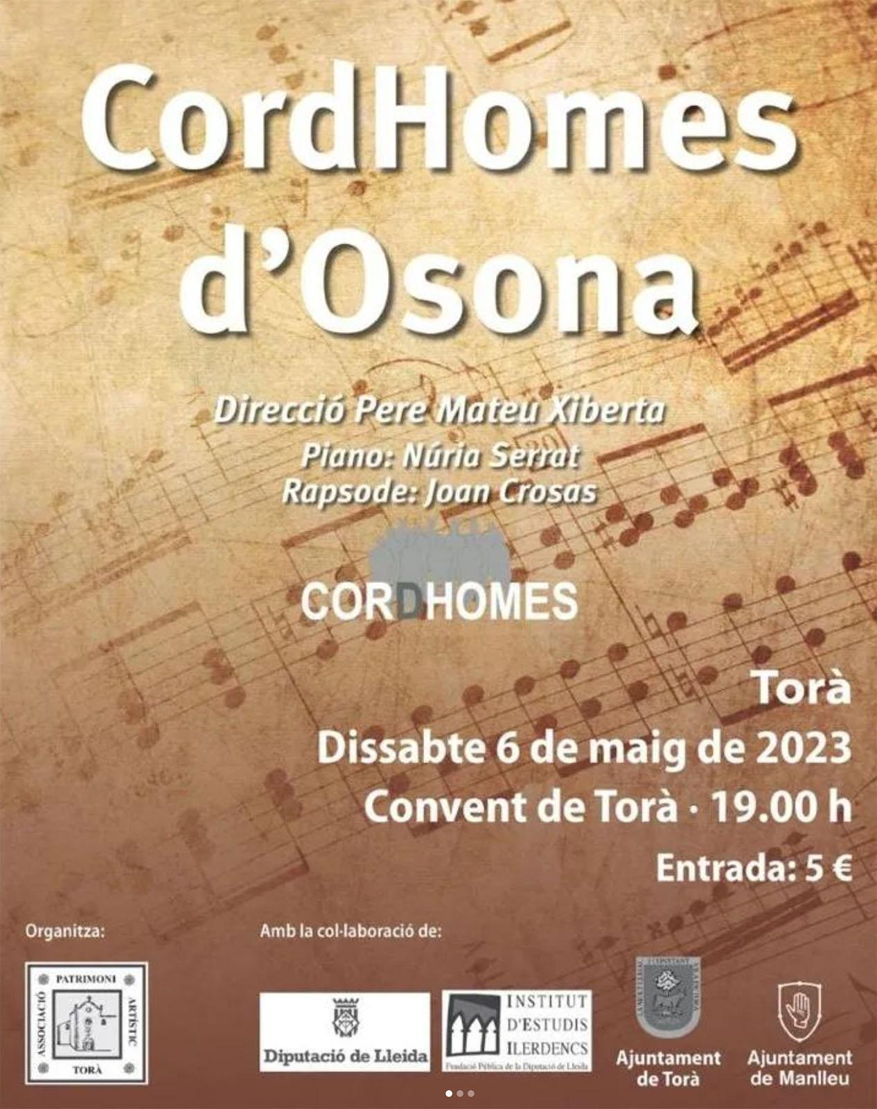 cartell Concert del CordHomes d'Osona