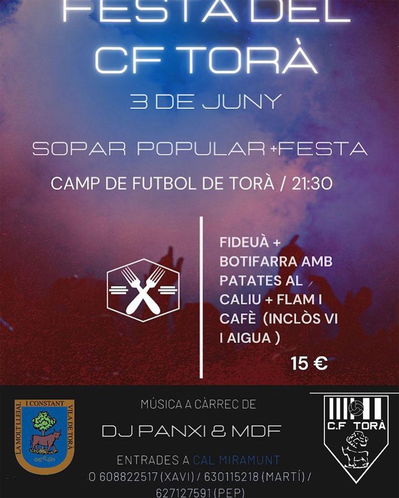 cartell Festa del CF Torà