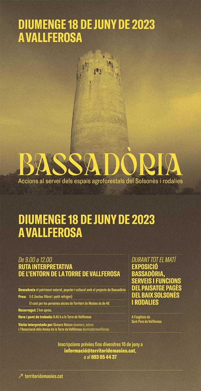 cartell Bassadòria 'Vallferosa'