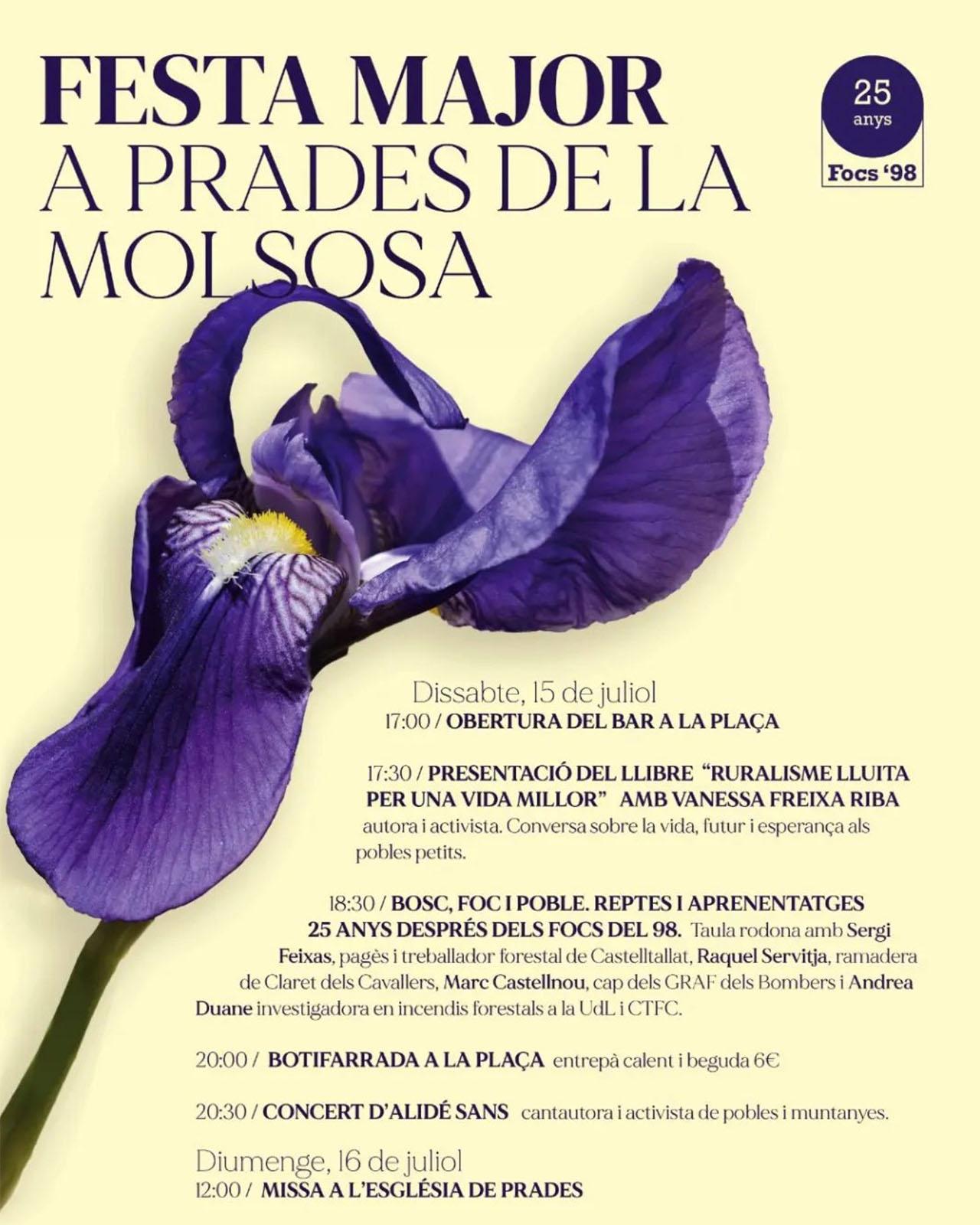 cartell Festa Major Prades de la Molsosa 2023