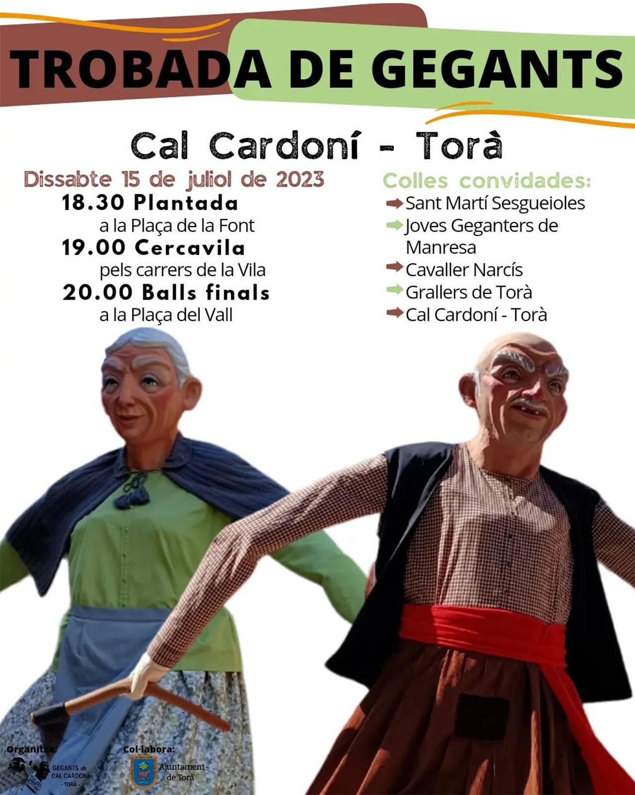 cartell 1a trobada de gegants de Cal Cardoní