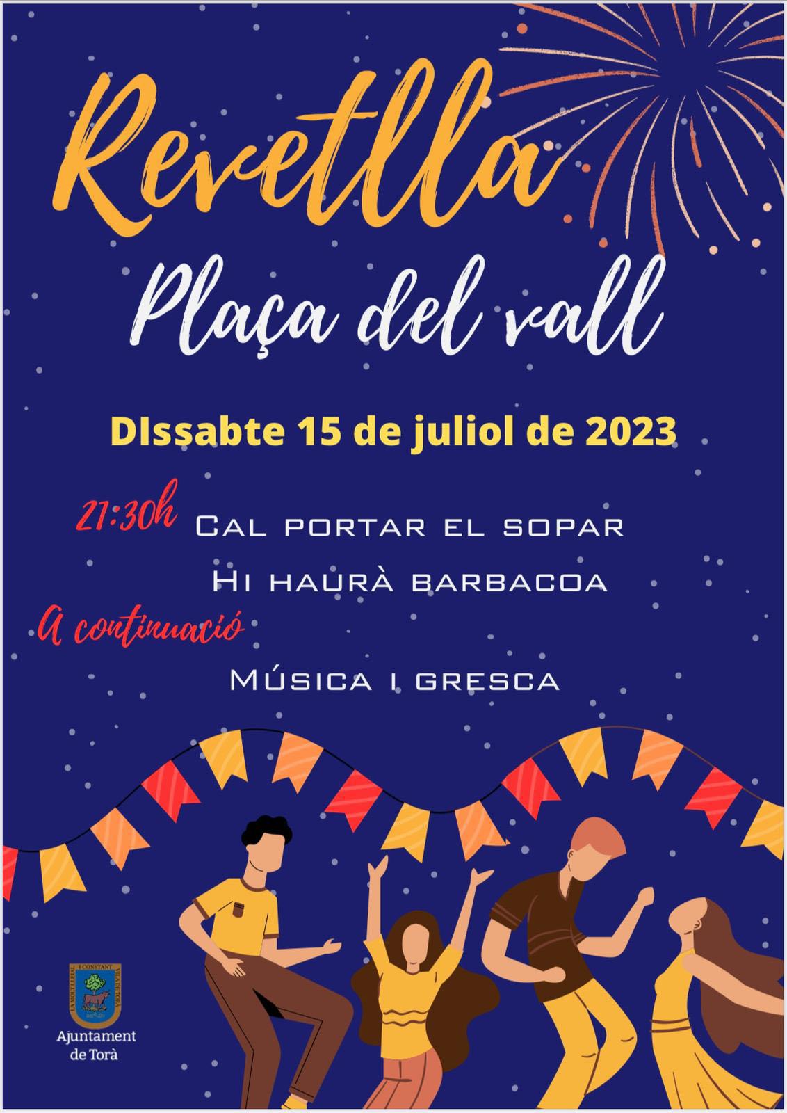 cartell Revetlla a la plaça del Vall 2023