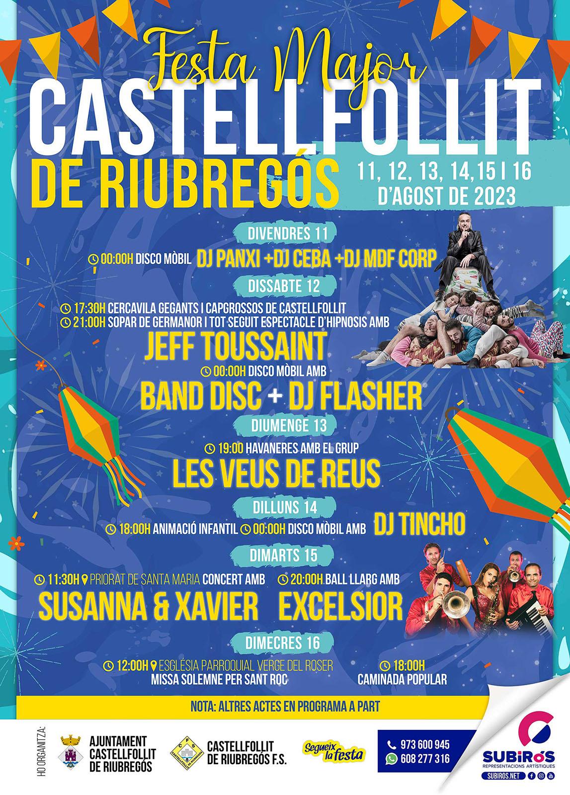 cartell Festa Major de Castellfollit de Riubregós 2023