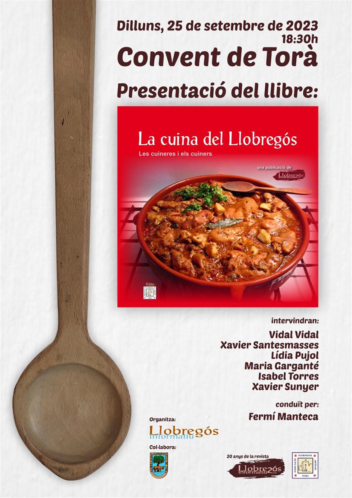 cartell Presentació del llibre 'La cuina del Llobregós'