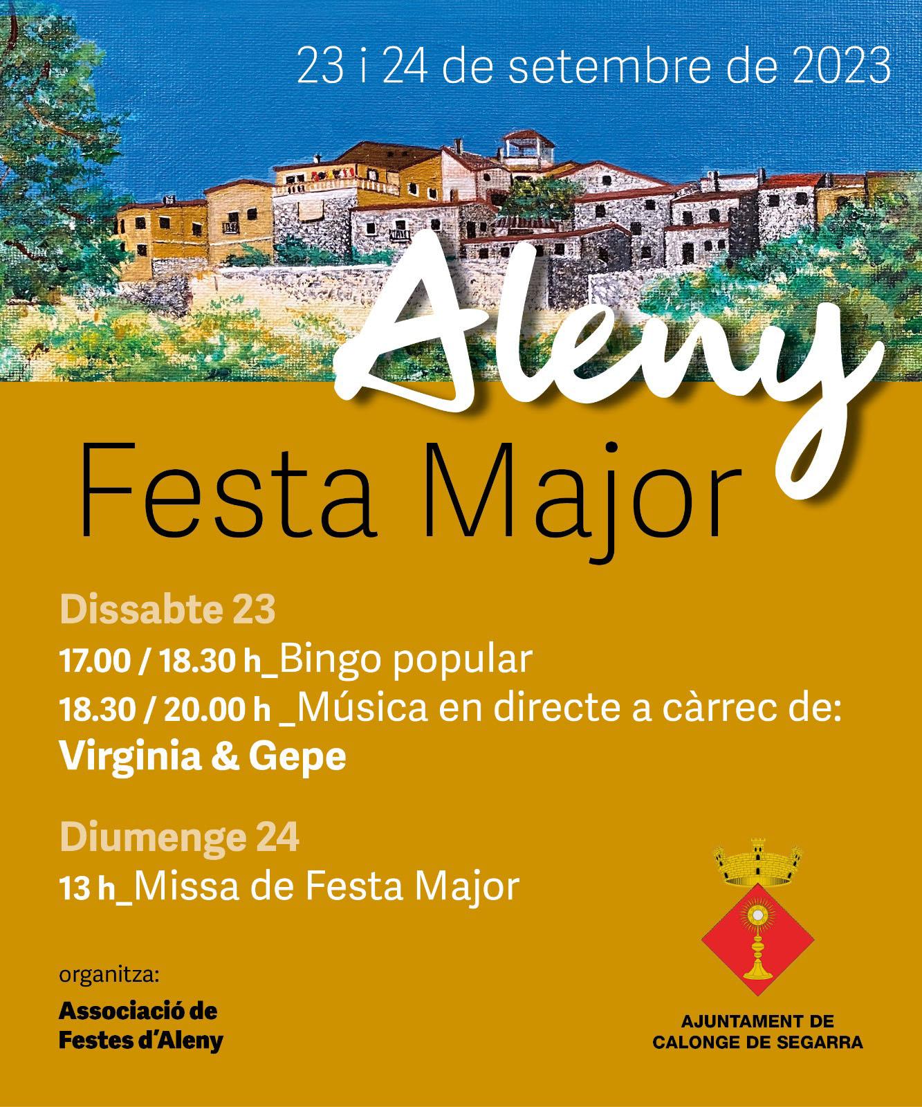 cartell Festa Major d'Aleny 2023