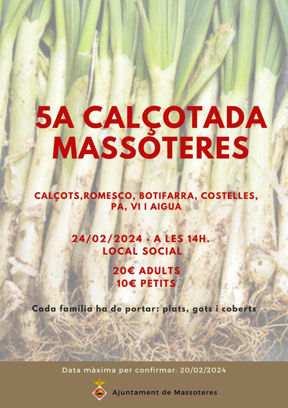 cartell 5a calçotada a Massoteres