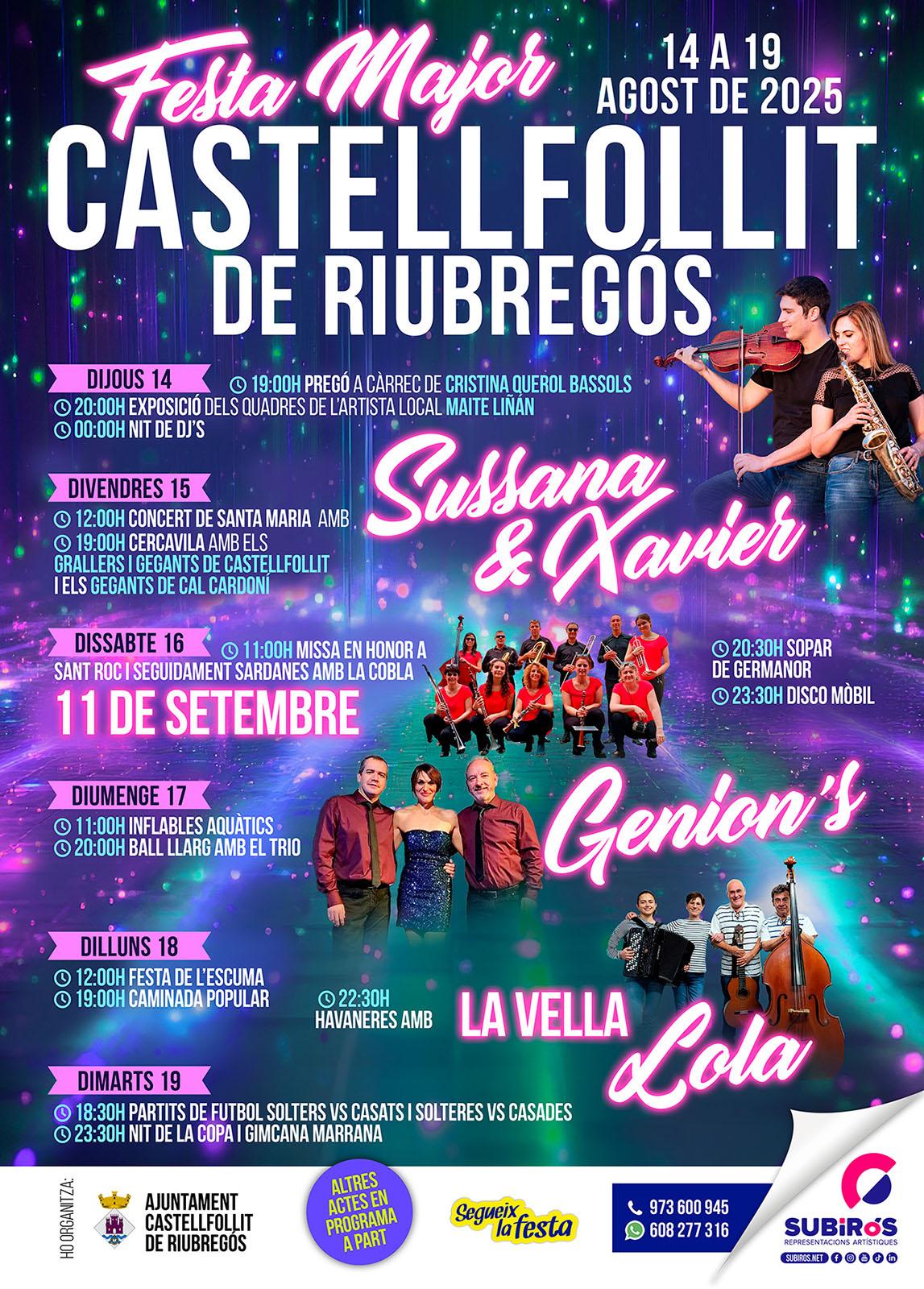 cartell Festa major de Castellfollit de Riubregós 2025