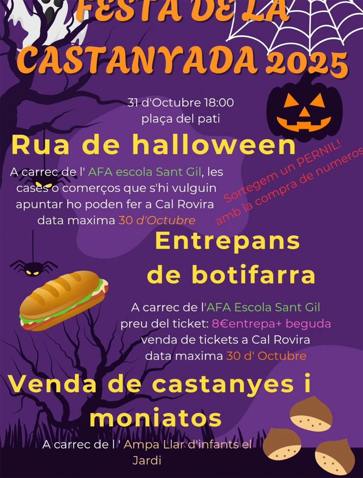 cartell Castanyada 2025 a Torà cartell Castanyada 2025 a Torà